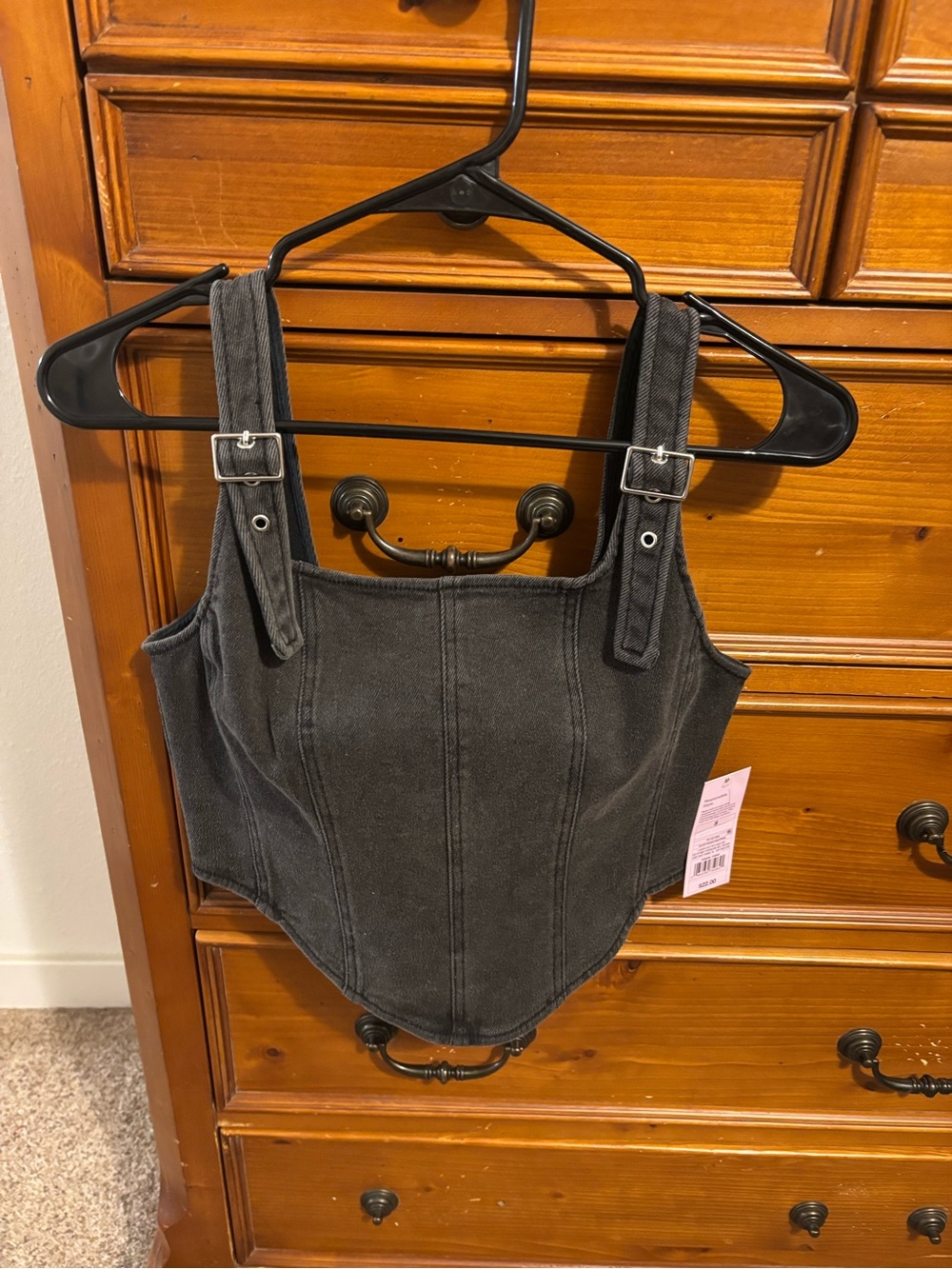 Target Black Adjustable-Strap Crop Top